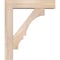 Ekena Millwork Balboa Block Smooth Bracket w/ Offset Brace, Douglas Fir, 5 1/2"W x 22"D x 26"H BKT0604X22X26BOA05SDF - alternate 3